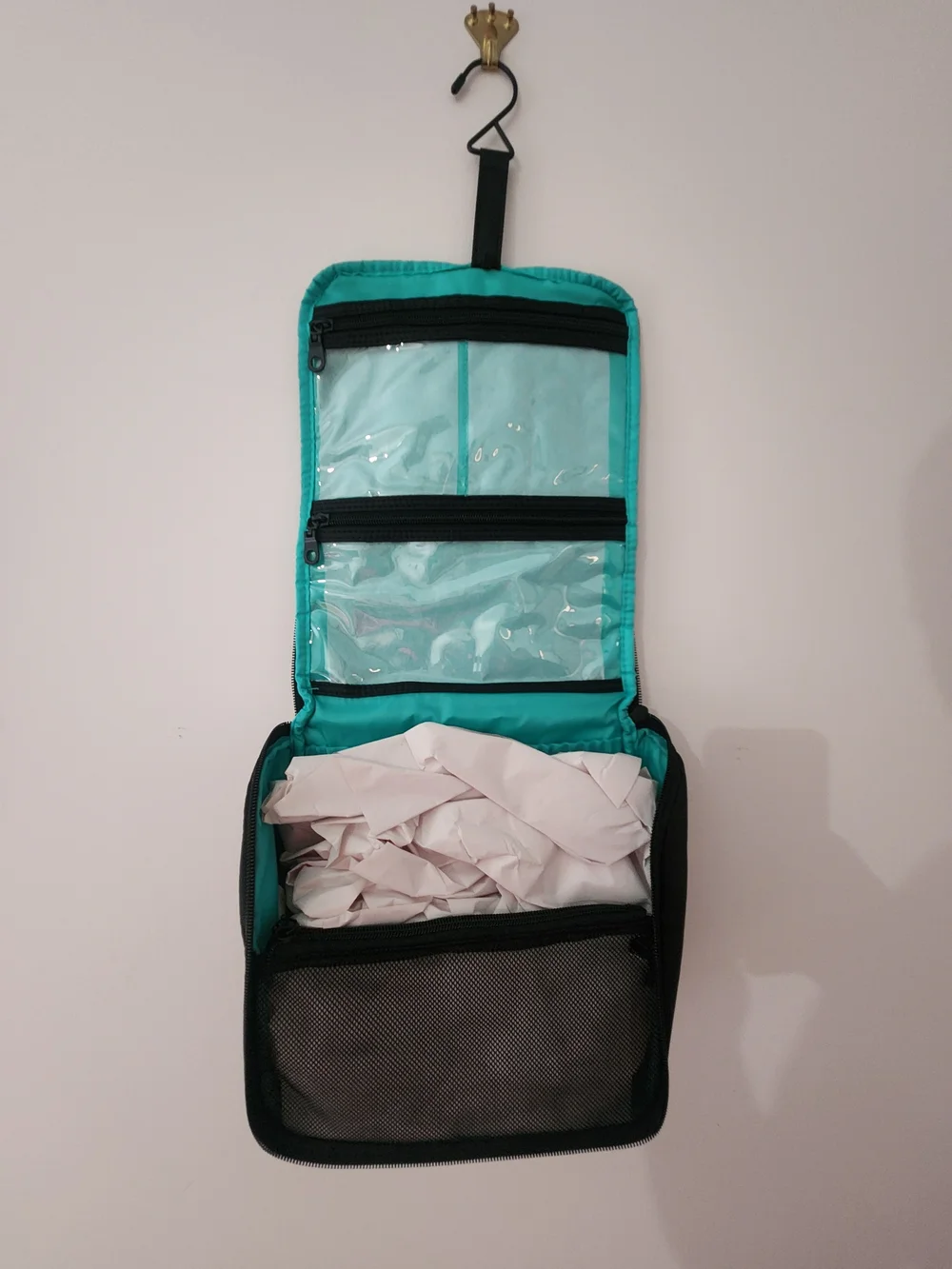 Hanging Makeup Organizer Bag - Teal